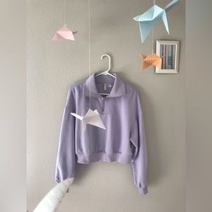 Purple collared sweater